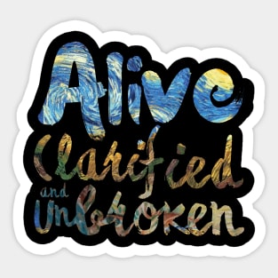 Vincent | The Starry Night | Alive Clarified Unbroken Sticker